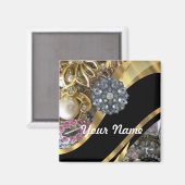 Aimant Black & gold bling (Recto/Verso)