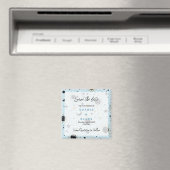 Aimant Black Gold Blue Celestial Wedding Enregistrer la d (In Situ (Lave-vaisselle))