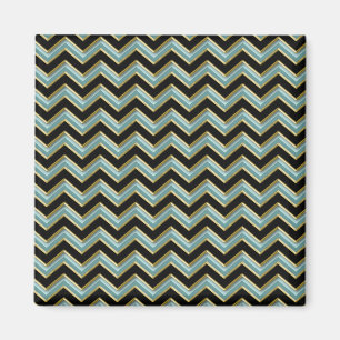 Aimant Black Gold Turquoise ZigZag