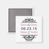 Aimant Black & Grape Enregistrer l'aimant de date (Recto/Verso)