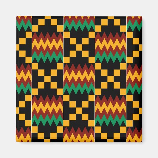 Aimant Black, Green, Red, et Yellow Kente Cloth (Devant)