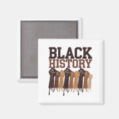 Aimant Black History Month Hands Symbol Afro Motivation (Recto/Verso)
