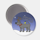 Aimant Black Lab de Christmas (Recto/Verso)