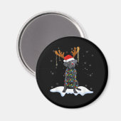 Aimant Black Lab Labrador Christmas Tree Light Pyjama Chi (Recto/Verso)