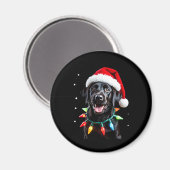 Aimant Black Lab Labrador Christmas Tree Light Pyjama Chi (Recto/Verso)