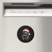 Aimant Black Lab Labrador Christmas Tree Light Pyjama Chi (In Situ (Lave-vaisselle))