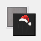 Aimant Black Lab Labrador Santa Hat Christmas Holiday Pet (Recto/Verso)