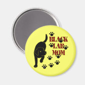 Aimant Black Lab Maman (Recto/Verso)