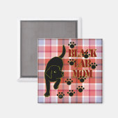 Aimant Black Lab Maman Plaid 2 (Recto/Verso)