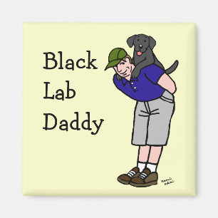 Aimant Black Lab papa