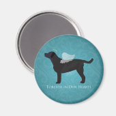 Aimant Black Lab Pet Memorial Sympathy Pet Perte Concepti (Recto/Verso)
