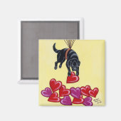 Aimant Black Labrador collection LOVE (Recto/Verso)