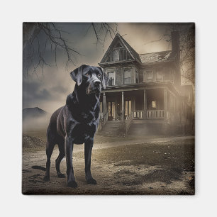 Aimant Black Labrador Halloween