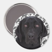 Aimant Black Labrador Retriever (Recto/Verso)