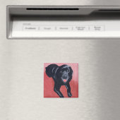 Aimant Black Labrador Souriant (In Situ (Lave-vaisselle))