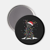 Aimant Black Labrador Xmas Dog Christmas Tree Light Class (Recto/Verso)