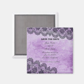 Aimant Black Lace Purple Gothic (Recto/Verso)