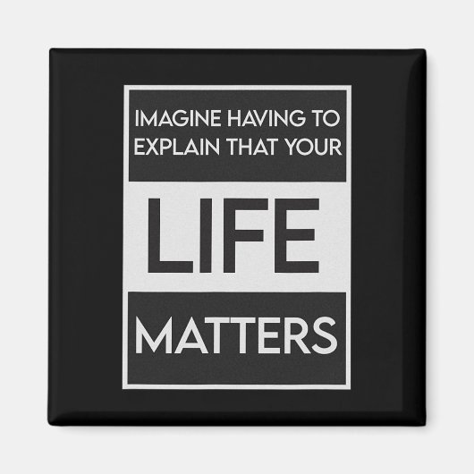 Aimant Black Lives Problem Blm Resist - Engagez-Vous Dans (Devant)