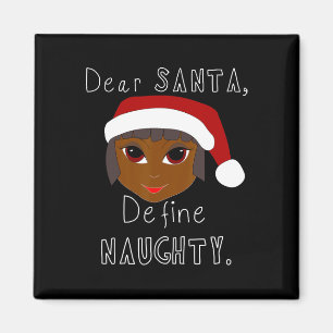 Aimant Black mme claus père Noël définit la vilaine famil