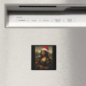 Aimant Black Mona Lisa African American Christmas Santa H (In Situ (Lave-vaisselle))