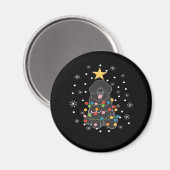 Aimant Black Newfie Newfoundland Dog Christmas Tree Class (Recto/Verso)