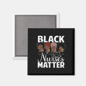 Aimant Black Nurses Problem - African American Afro Nurse (Recto/Verso)