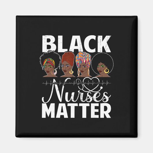 Aimant Black Nurses Problem - African American Afro Nurse (Devant)