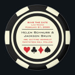 Aimant Black Off White Poker Chip Casino Enregistrer La D<br><div class="desc">Éblouissez vos invités en leur envoyant ces jetons de poker noir et blanc Magnet Réservez la date à placer sur leur réfrigérateur. Ils attendent avec impatience l'invitation officielle à ce mariage incontournable !</div>