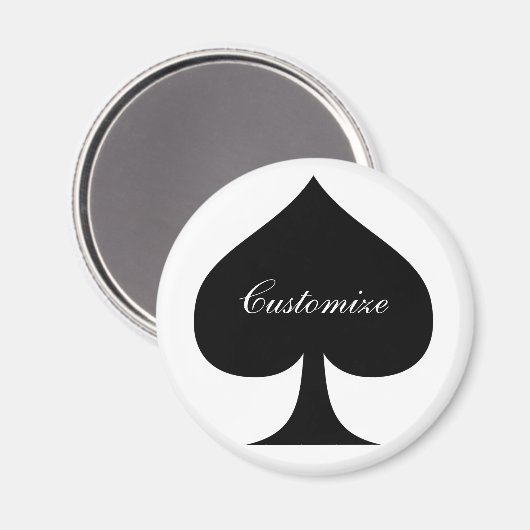 Aimant Black Queen of Spades (Recto/Verso)