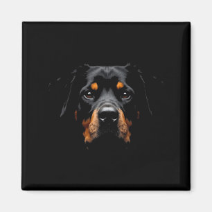 Aimant Black Rottweiler Dog Rottie Face