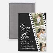 Aimant Black Save our Date Photo Booth Mariage (Recto/Verso)