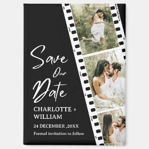 Aimant Black Save our Date Photo Booth Mariage