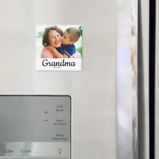 Aimant Black Script Established Grandma  (In situ (réfrigérateur))