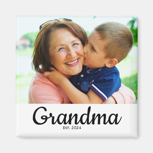 Aimant Black Script Established Grandma (Devant)
