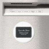 Aimant Black Simply Elegant Enregistrer la date (In Situ (Lave-vaisselle))