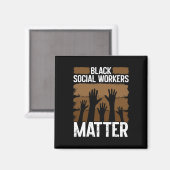 Aimant Black Social Worker Afrique-Amérique Noire (Recto/Verso)