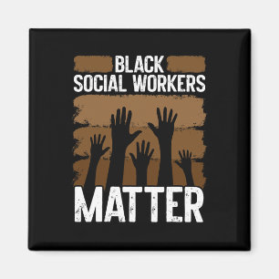 Aimant Black Social Worker Afrique-Amérique Noire