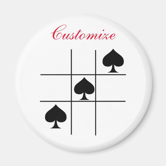 Aimant Black Spades Tic Tac Toe Thunder_Cove (Devant)