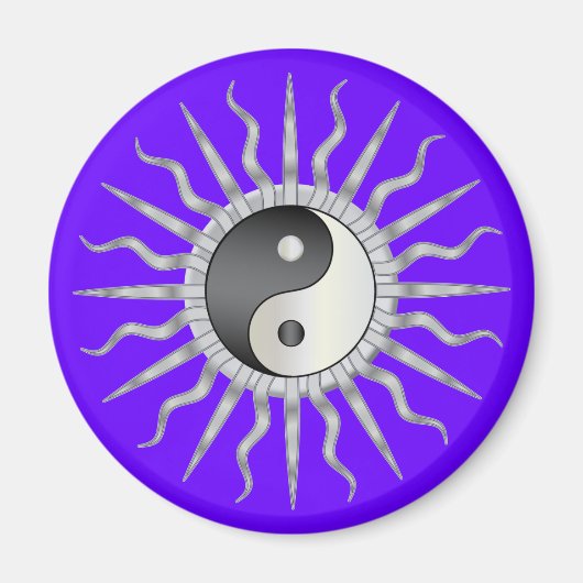 Aimant Black Starburst Yin Yang (Devant)