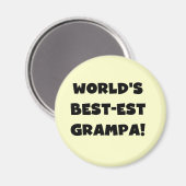 Aimant Black Text Les meilleurs t-shirts Grampa du monde (Recto/Verso)