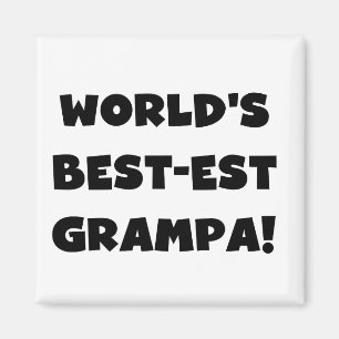Aimant Black Text Les meilleurs t-shirts Grampa du monde