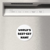 Aimant Black Text World's Best Nani T-shirts et cadeaux (In Situ (Lave-vaisselle))