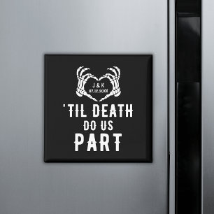 Aimant Black Til Death Do Us Part Mariage Custom Favours