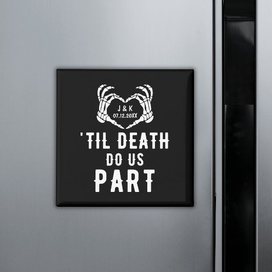 Aimant Black Til Death Do Us Part Mariage Custom Favours