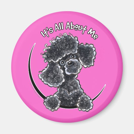 Aimant Black Toy Poodle IAAM (Devant)