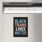 Aimant Black Trans LGBTQ Support Vit Matière Transgenre (In Situ (Lave-vaisselle))