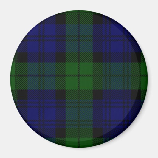 Aimant Black Watch Tartan bleu vert Plaid (Devant)