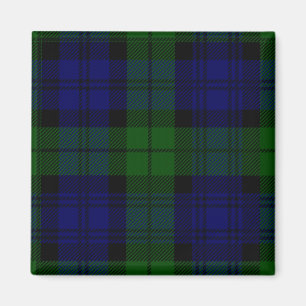Aimant Black Watch Tartan bleu vert Plaid