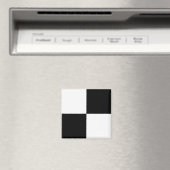 Aimant Black White Checker pète des square simples (In Situ (Lave-vaisselle))