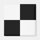 Aimant Black White Checker pète des square simples (Devant)
